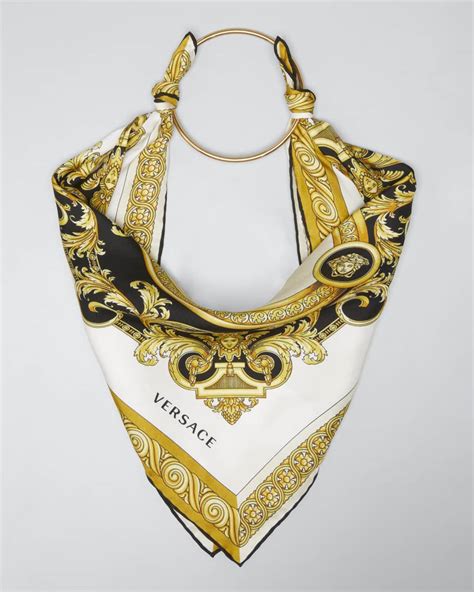 vintage versace silk scarf|versace printed silk scarf.